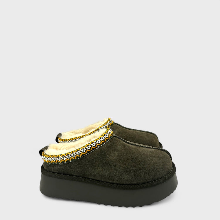 PANTOFI TIP UGG OLIV