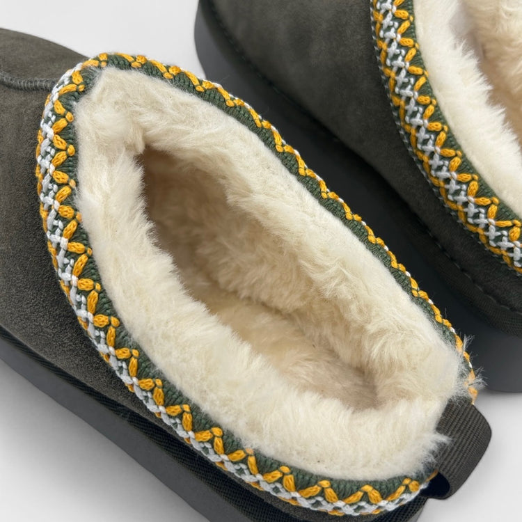 PANTOFI TIP UGG OLIV