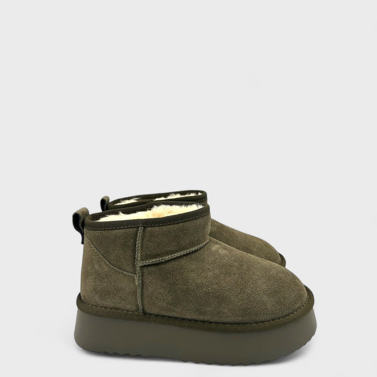 PANTOFI TIP UGG OLIV