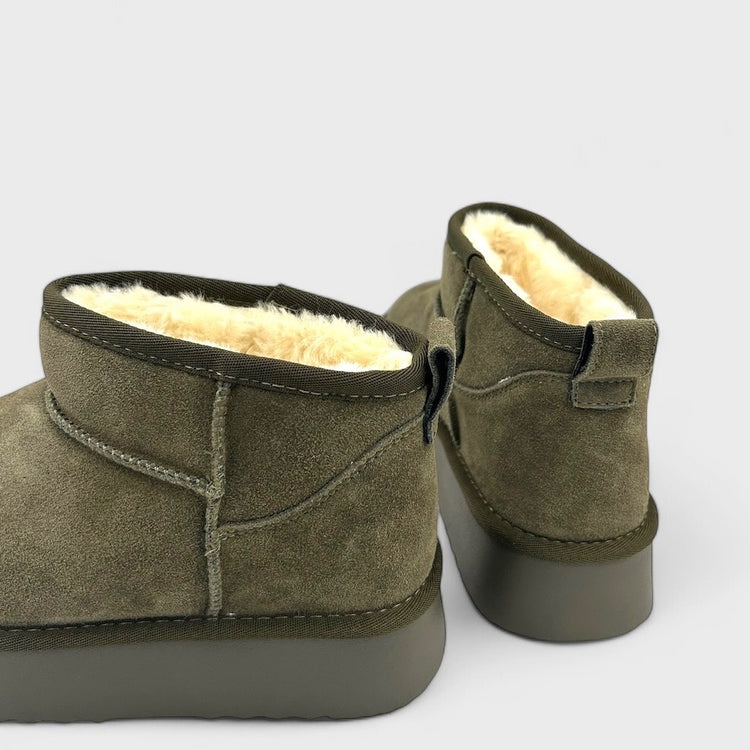 PANTOFI TIP UGG OLIV