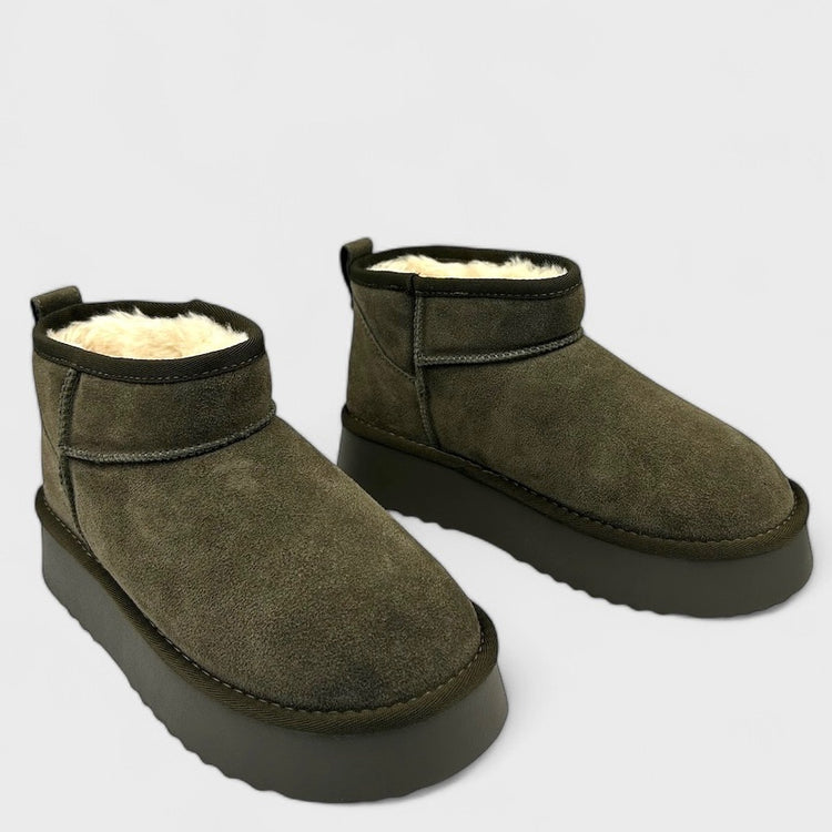 PANTOFI TIP UGG OLIV