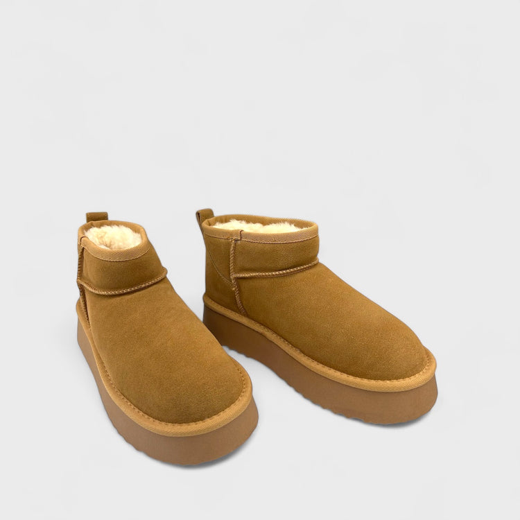 PANTOFI TIP UGG KHAKI