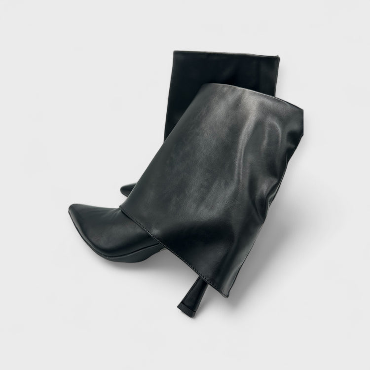 BOTINE KAMY NEGRU PU