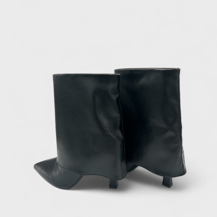 BOTINE KAMY NEGRU PU