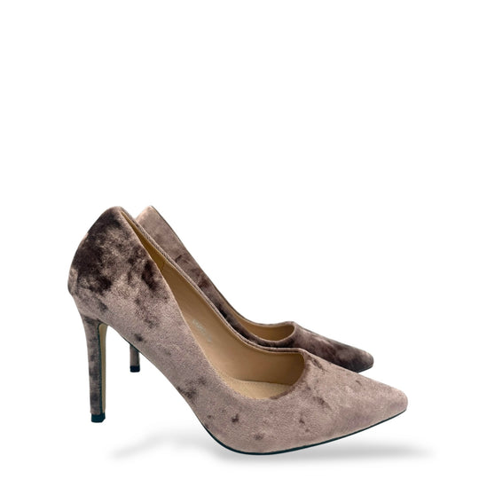 PANTOFI VELVET BEJ