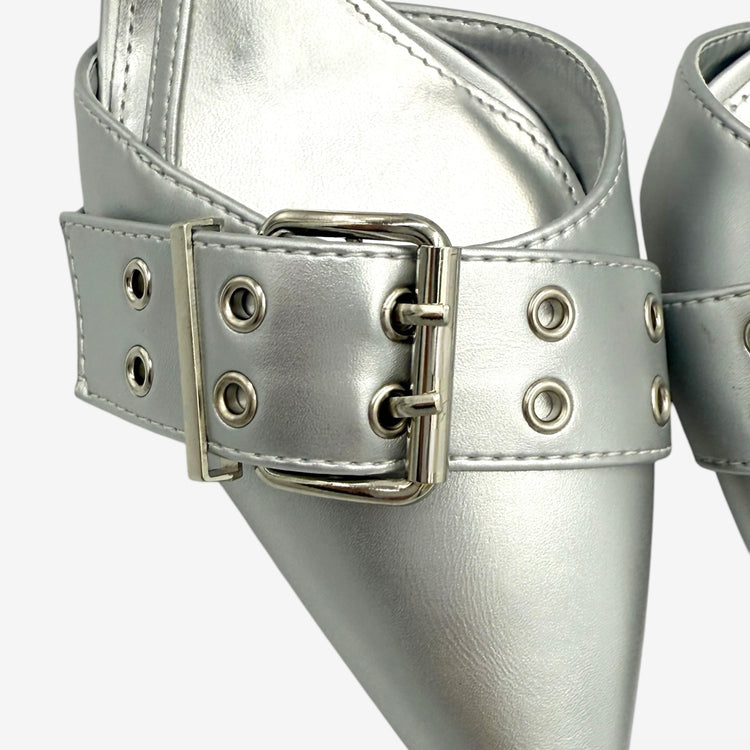 PANTOFI VINTAGE ARGINTII