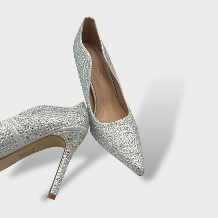 PANTOFI KISS ARGINTII