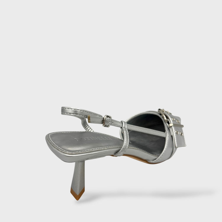 PANTOFI VINTAGE ARGINTII