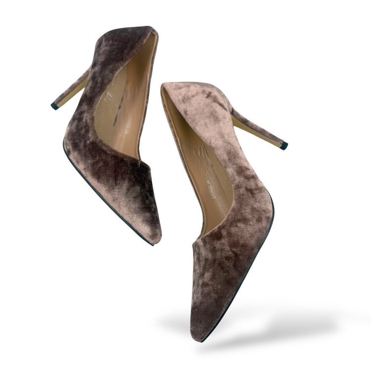 PANTOFI VELVET BEJ