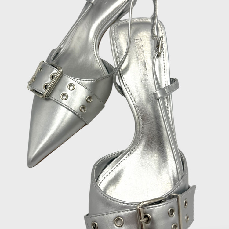 PANTOFI VINTAGE ARGINTII