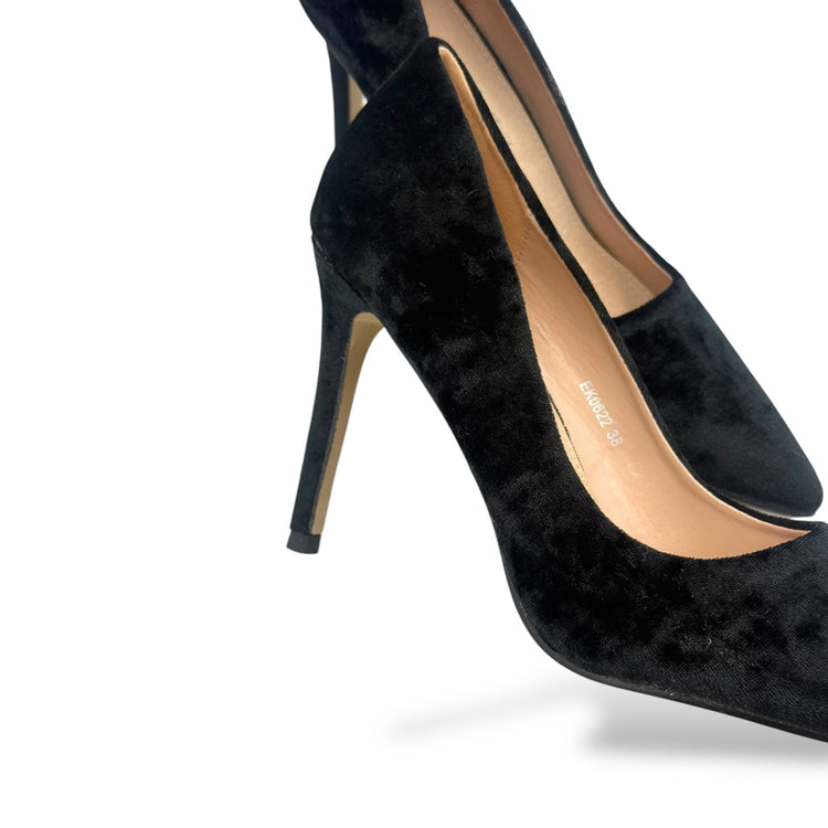 PANTOFI VELVET NEGRI