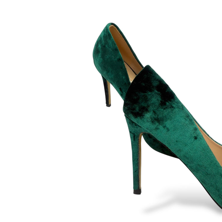 PANTOFI VELVET VERZI
