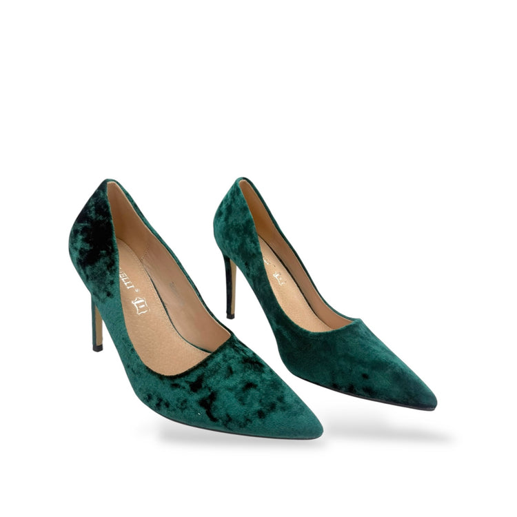 PANTOFI VELVET VERZI