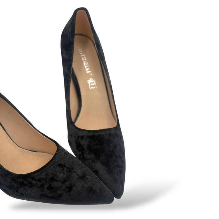 PANTOFI VELVET NEGRI