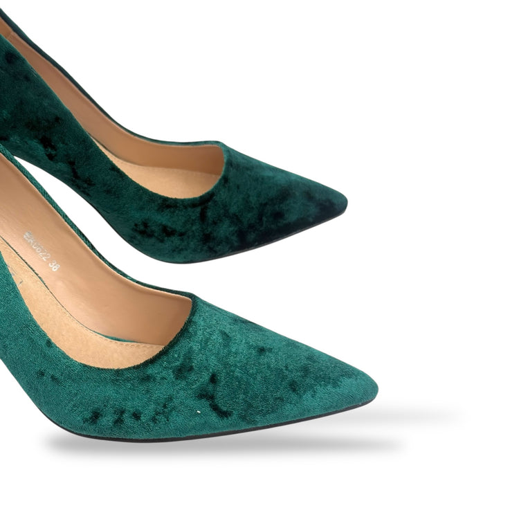 PANTOFI VELVET VERZI