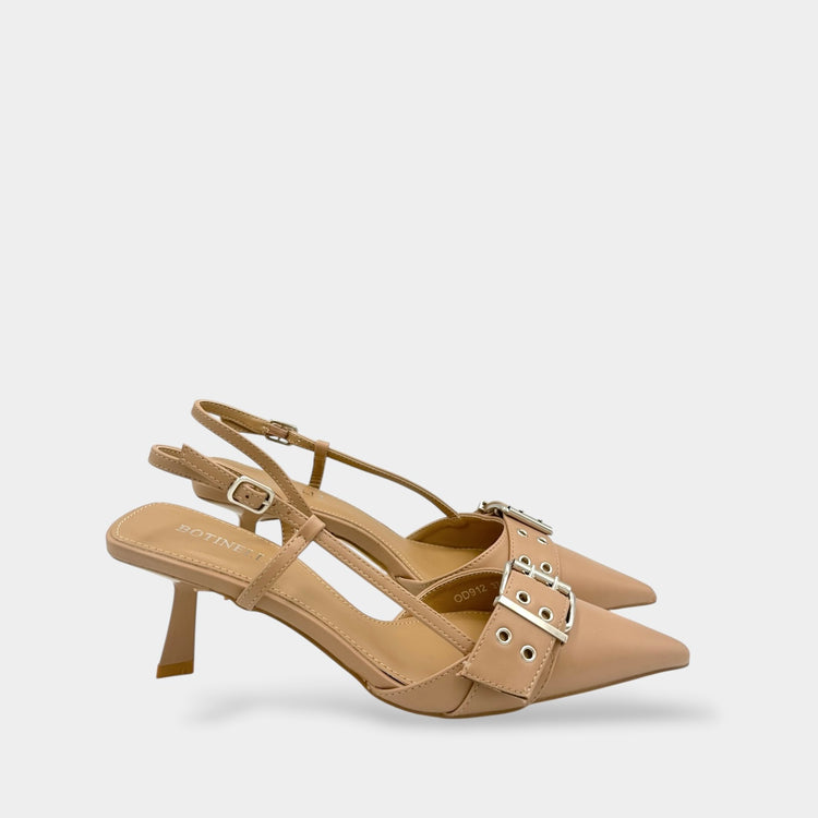 PANTOFI VINTAGE NUDE