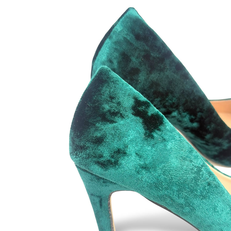 PANTOFI VELVET VERZI