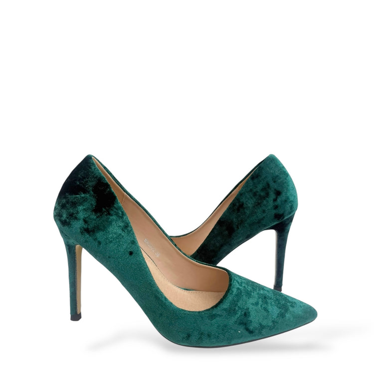 PANTOFI VELVET VERZI