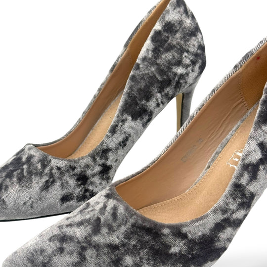 PANTOFI VELVET GRI