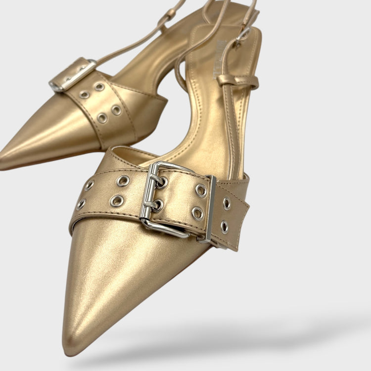 PANTOFI VINTAGE AURII