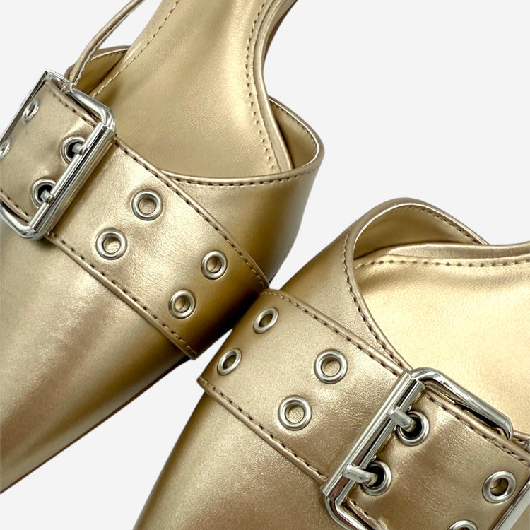 PANTOFI VINTAGE AURII