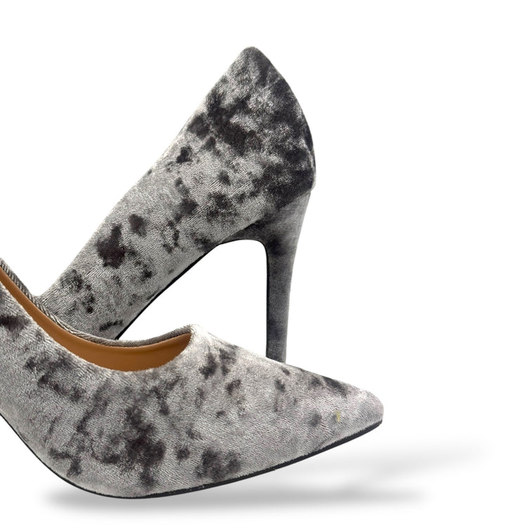PANTOFI VELVET GRI