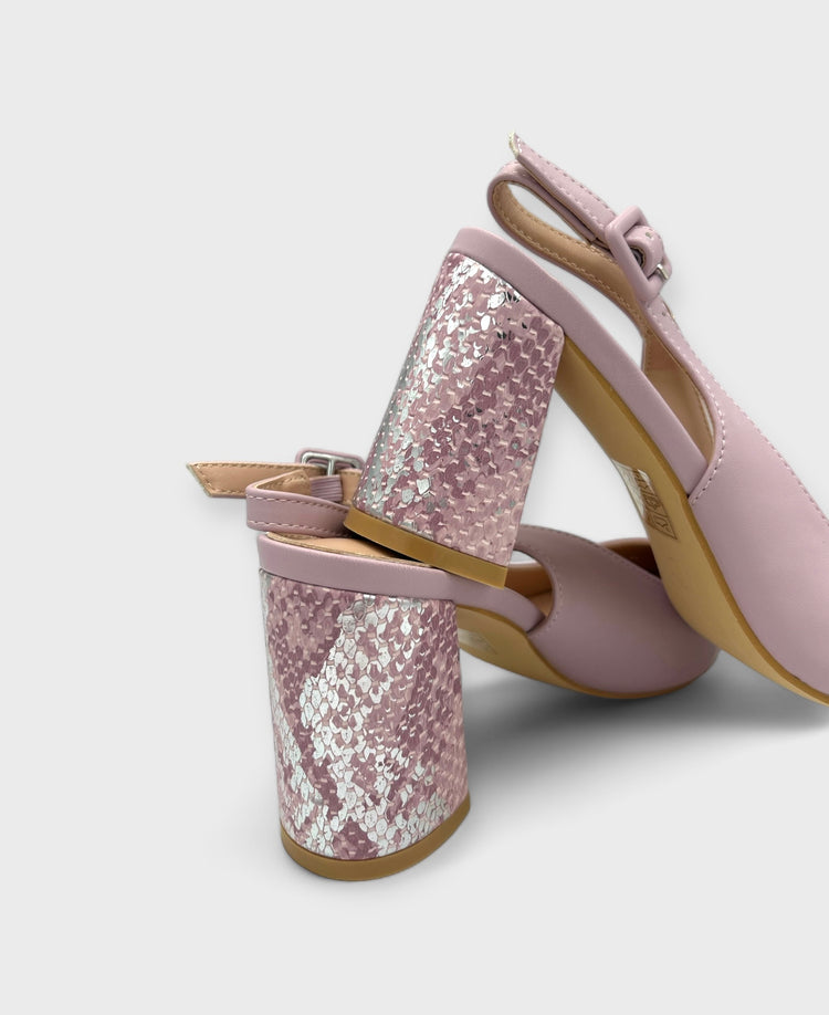 PANTOFI CU TOC ROZ ROZ