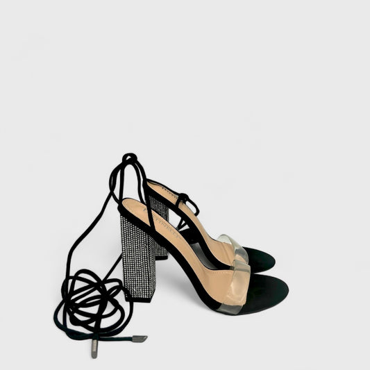 SANDALE STRAS NEGRE