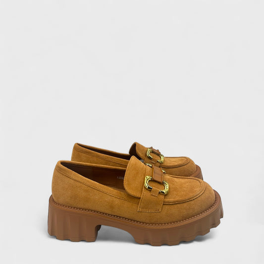 PANTOFI LOAFERS LILLY CAMEL