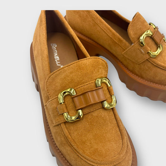 PANTOFI LOAFERS LILLY CAMEL