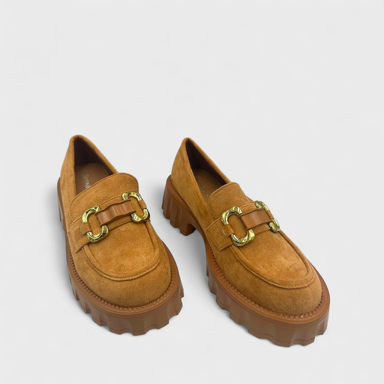 PANTOFI LOAFERS LILLY CAMEL