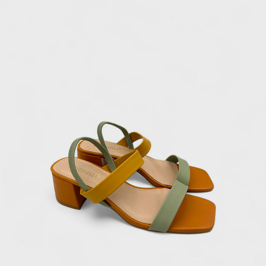 SANDALE CU TOC MIRI CAMEL