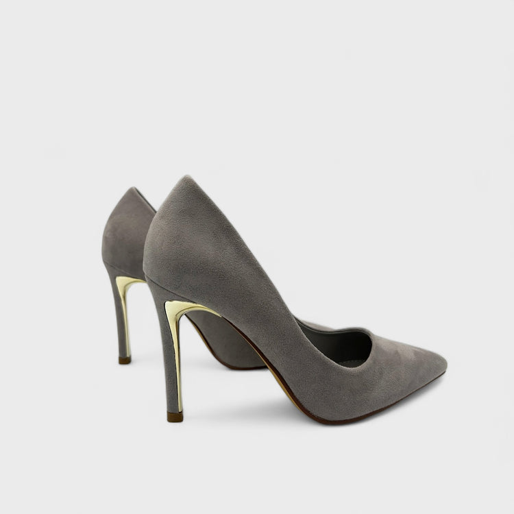 PANTOFI CU TOC JULY GRI