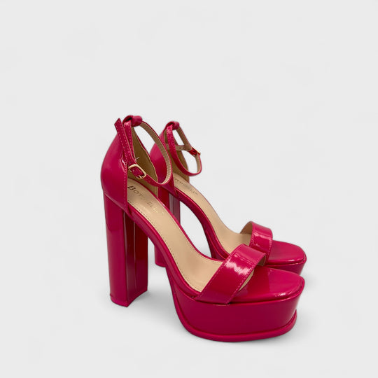 SANDALE CU TOC BF FUCHSIA