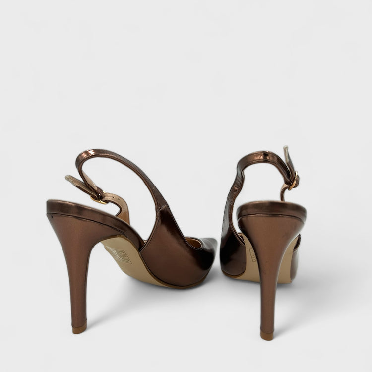 PANTOFI CU TOC AMILI BRONZ