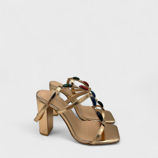 SANDALE CU TOC JENNIFER CHAMPAGNE