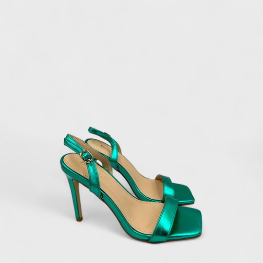 SANDALE CU TOC SLEEK VERZI