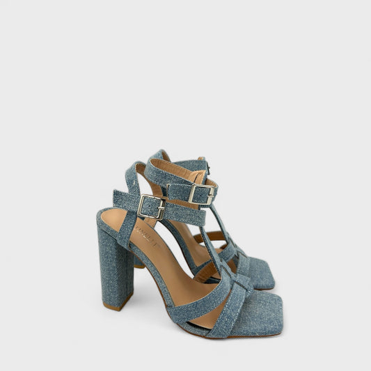 SANDALE CU TOC BIOT LIGHT JEANS