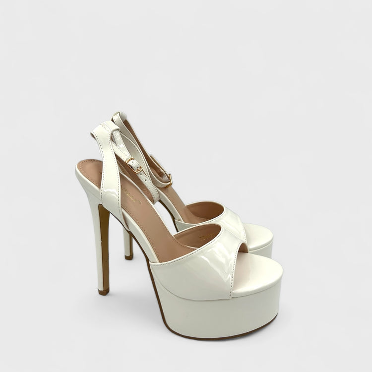 SANDALE CU TOC ZAHRA ALB