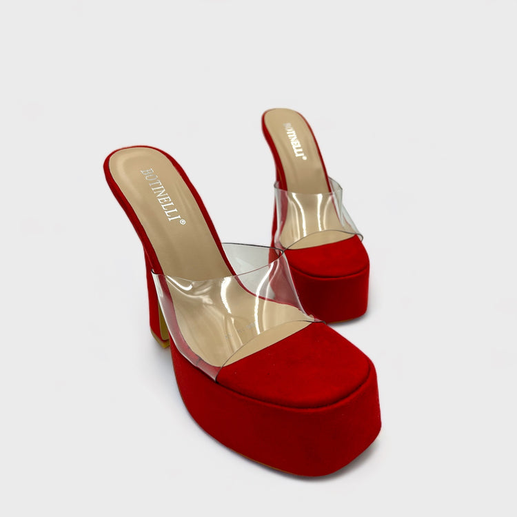 SANDALE VELVET ROSII