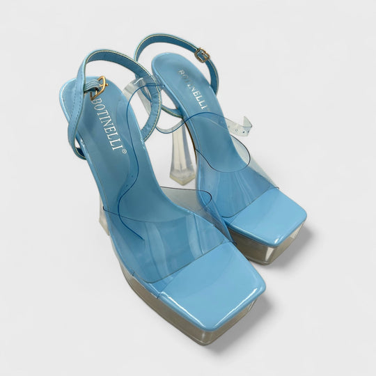 SANDALE CU TOC THREW ALBASTRI