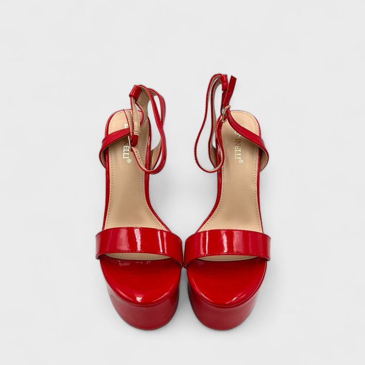 SANDALE CU TOC CLAUDYA ROSII