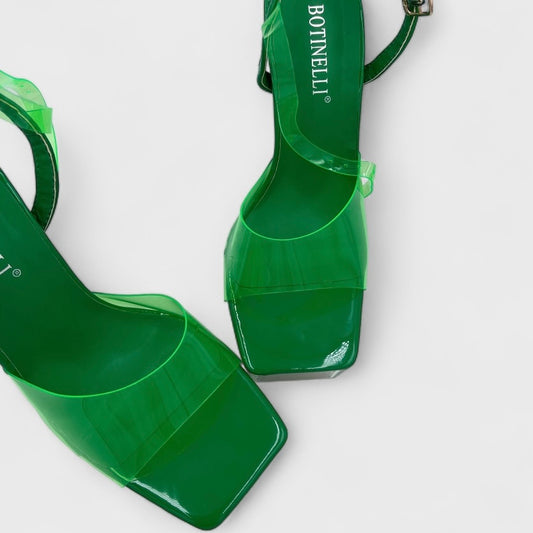 SANDALE CU TOC THREW VERZI