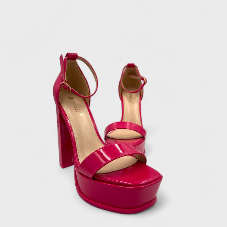SANDALE CU TOC BF FUCHSIA
