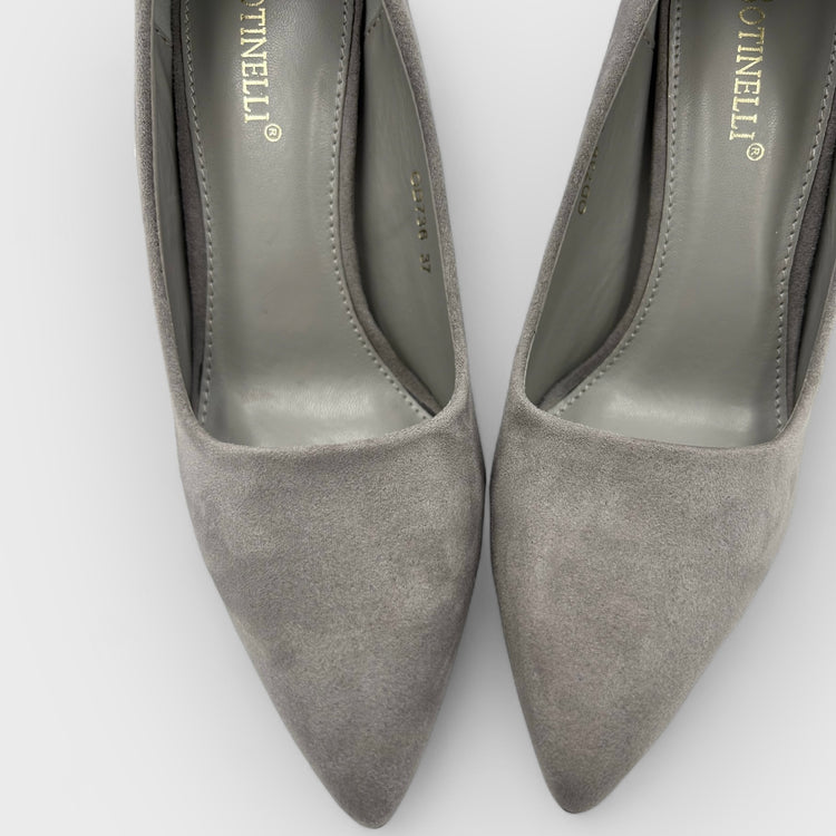 PANTOFI CU TOC JULY GRI