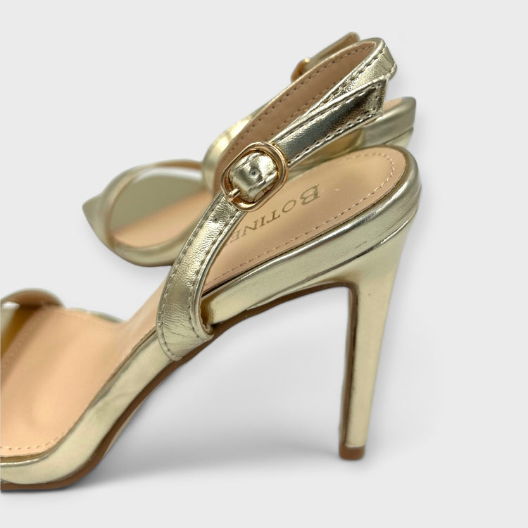 SANDALE CU TOC SLEEK AURII