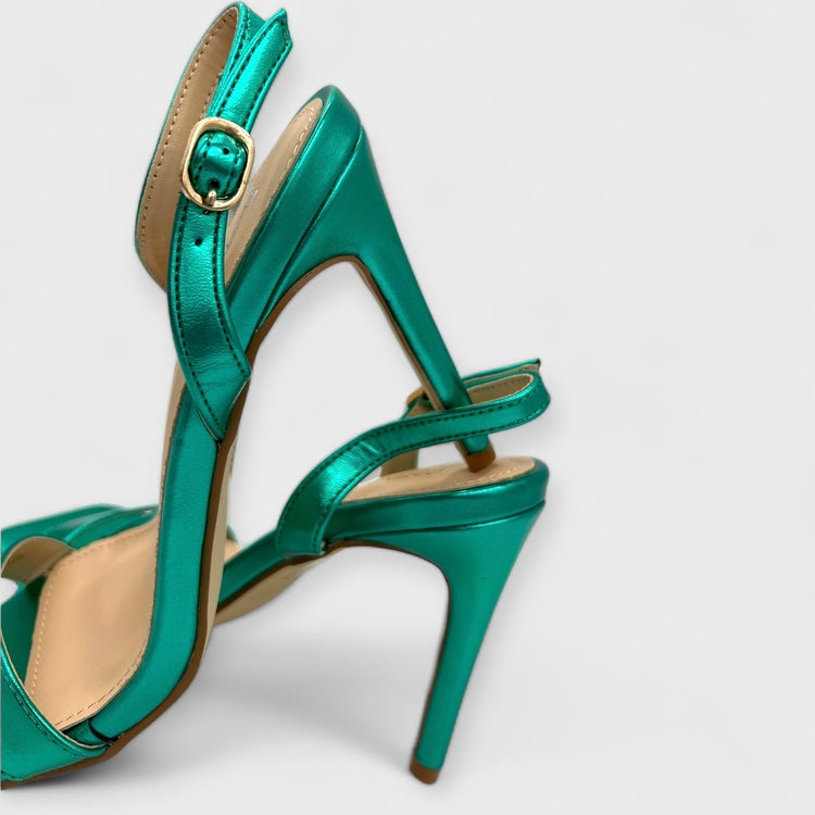 SANDALE CU TOC SLEEK VERZI