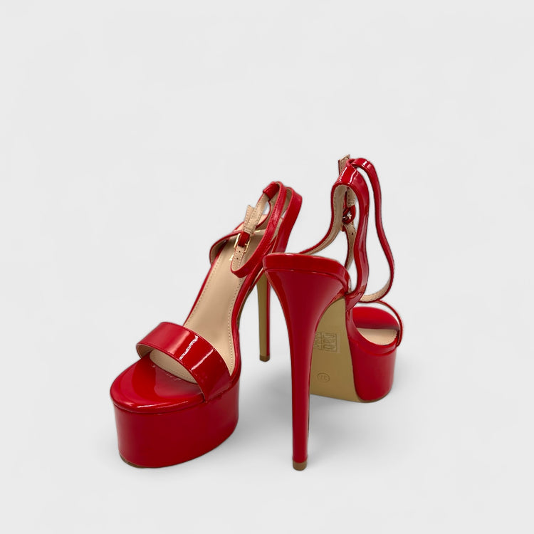 SANDALE CU TOC CLAUDYA ROSII