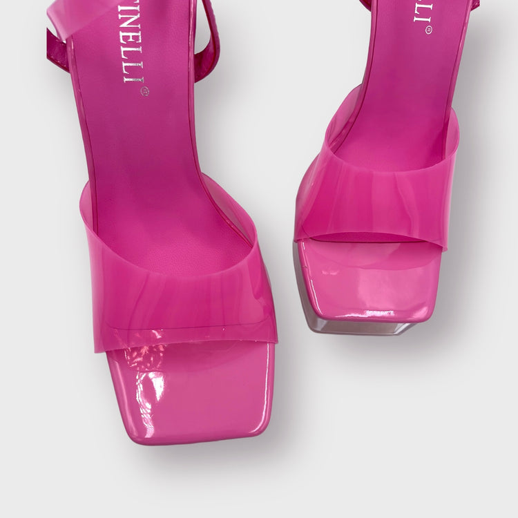 SANDALE CU TOC THREW ROZ