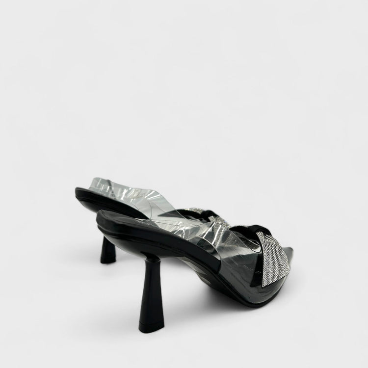 PANTOFI CU TOC BOW NEGRI